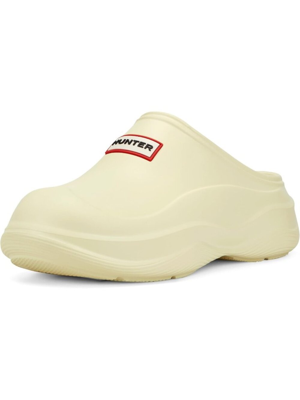 Women's Yellow Hunter Waterproof Cream Platform Garden Clogs Sliders